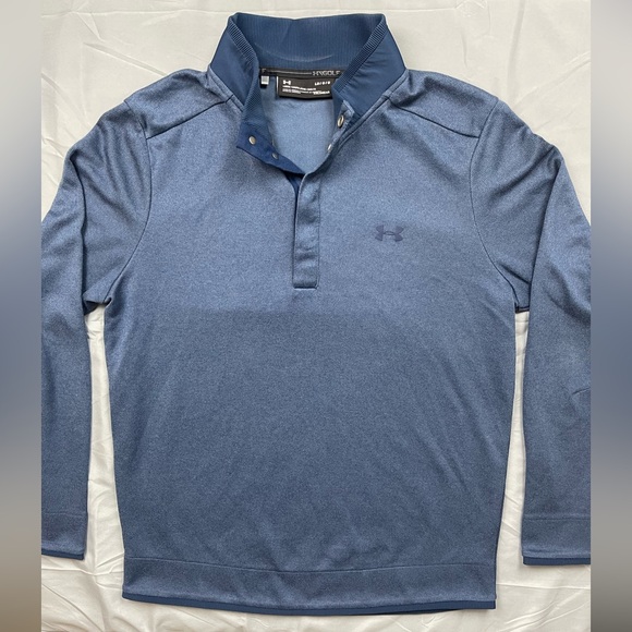 Under Armour Golf ColdGear 1/4 Snap Pullover Blue Large - Picture 1 of 7
